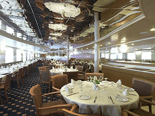 Minoan Lines - HighSpeed ferries : Olympia Palace, Europa Palace, Knossos Palace,  Festos Palace < < A la carte Restaurant > >